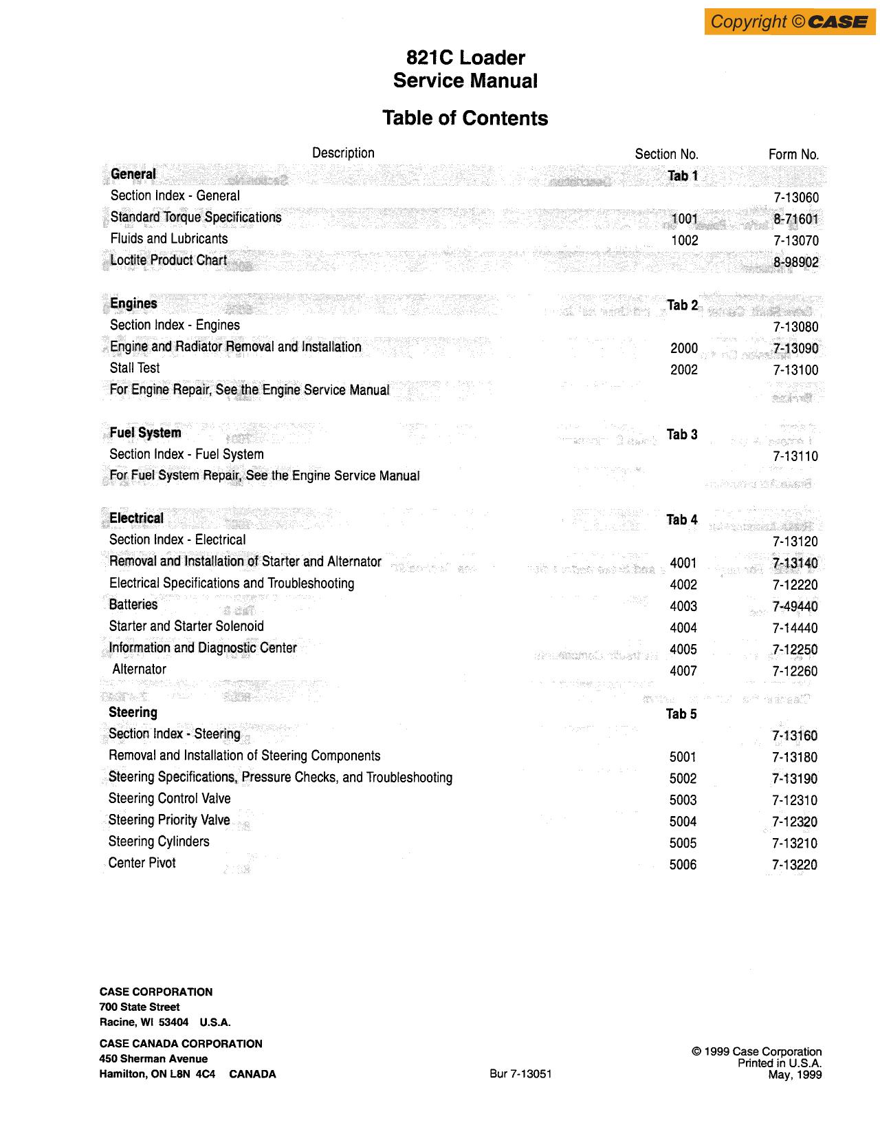 821C - Cxr EN Service manual